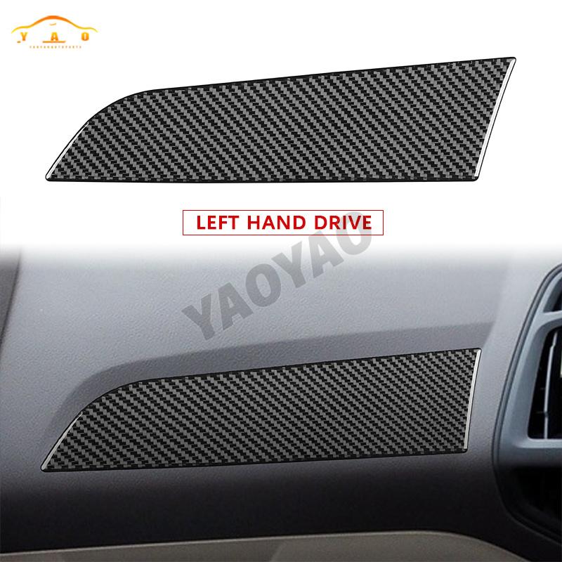 Carbon Fiber For Ford Focus Mk3 2012-2014 Co-pilot trument Panel Trim Strip Cover Interior Accessories