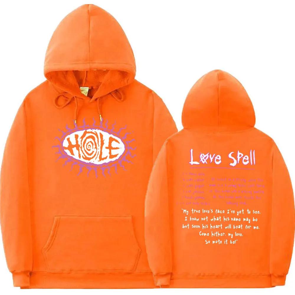 Hole Love Spell Lyrics Vintage Hoodie Men Women Oversized Hoodies Courtney Love Beautiful Monsters 90s Rock Clothes