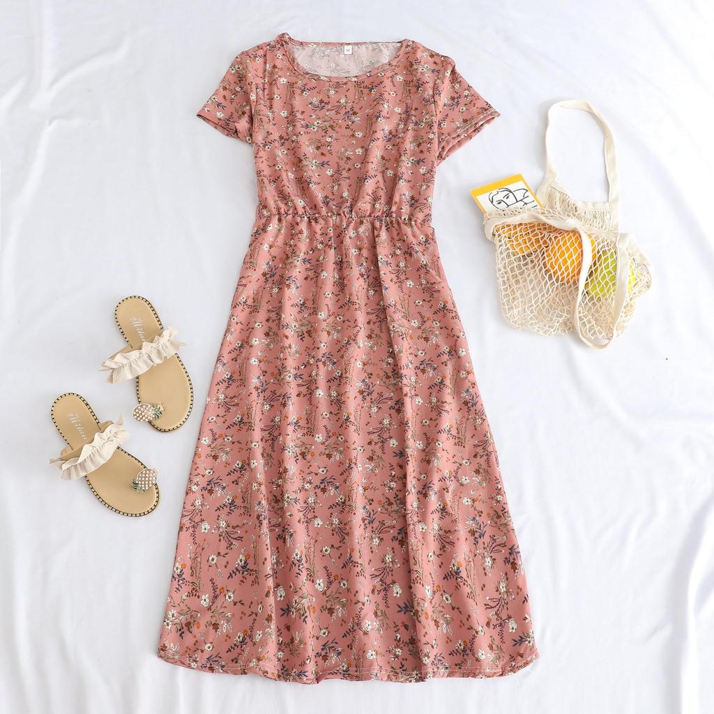 Southeast Asia Elegant Age-Reversing Midi Dress for Middle-Aged Women