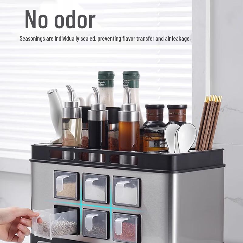 Stainless Steel Kitchen Seasoning Rack Set