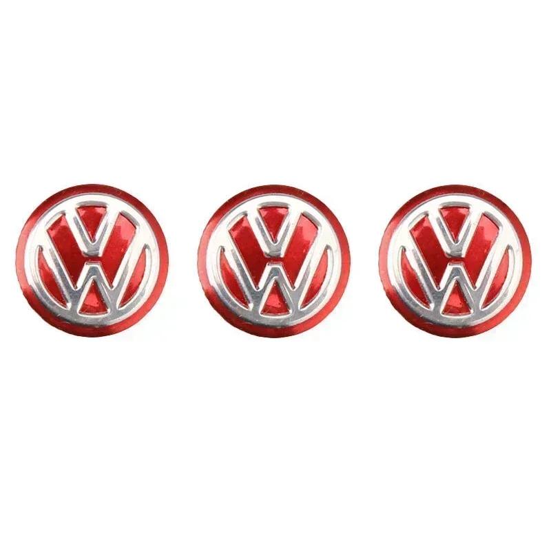 3PCS Car Metal Emblem Stickers Auto Remote Key Logo For  Volkswagen VW GTI Rline Passat Golf Polo Touareg Jetta Tiguan 14mm