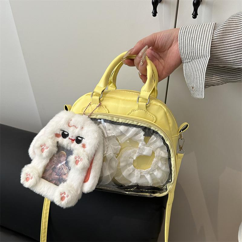 2025 Neue Transparente Joker Handtasche Große Kapazität Wasserdicht Tägliche Pendler Umhängetasche Japanisch Niedlich Zweidimensionale Messenger Bag