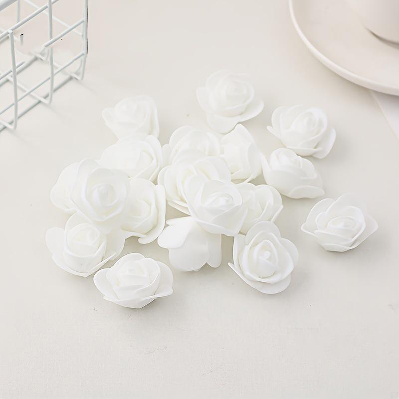 3.5CM Foam Rose Flower Heads for DIY Crafts and Wreath Decoration