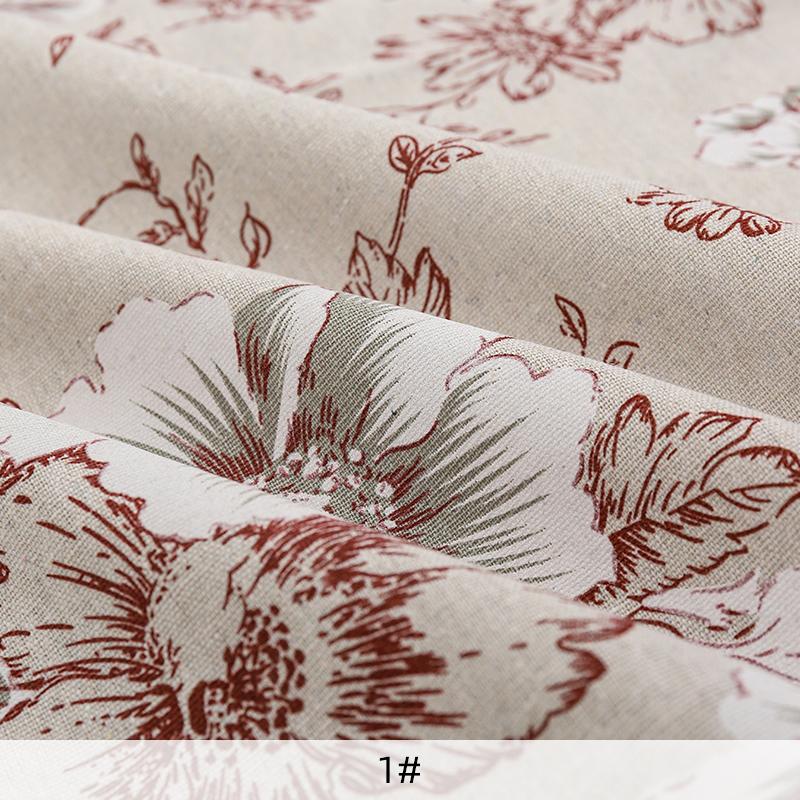 150x50CM Retro Blue and White Porcelain Printed Cotton Linen Fabric For Tablecloths Curtains Handbags Handmade DIY FabricTJ21872