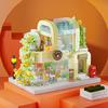 Miniature Street View Flowers House Building Blocks Mini Bricks Educational Toys DIY Ornaments Gifts Set