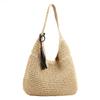 Fashion niche design large-capacity straw beach bag simple leisure literary sense lazy style shoulder women's bag