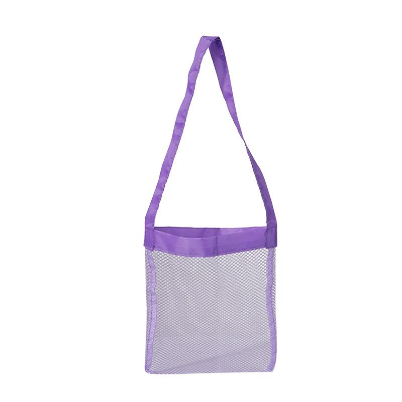 Mesh Beach Toy Storage Bag for Kids Large Capacity Sand Tool Organizer Net Pouch for Seaside Vacation KTB