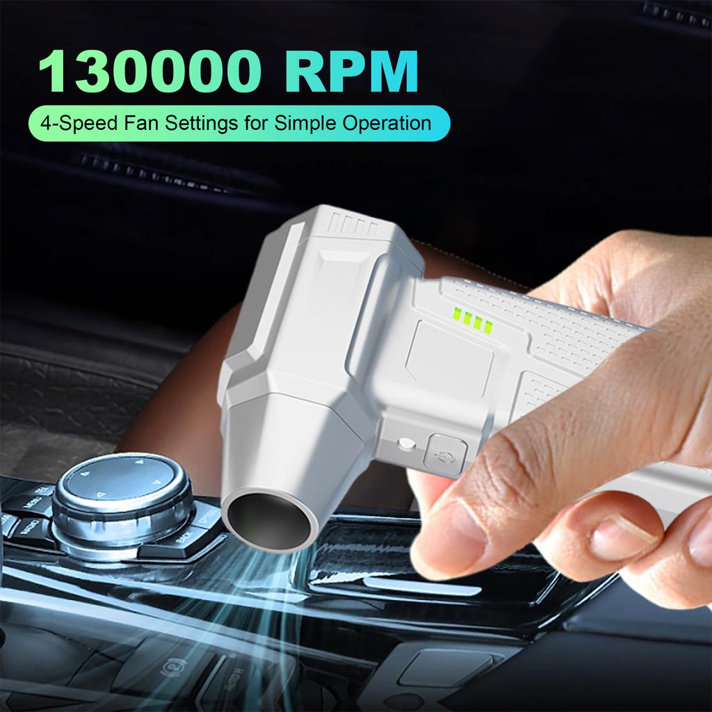 Portable Dust Blower Electric Dryer with LED Display Violent Fan Rechargeable 4000mAh for Car Computer Home Office Dust Cleaning