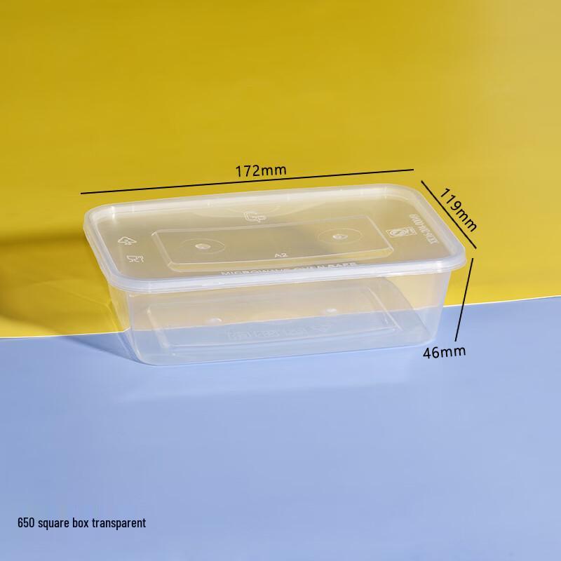 Disposable Square Takeout Food Containers (300 Sets)