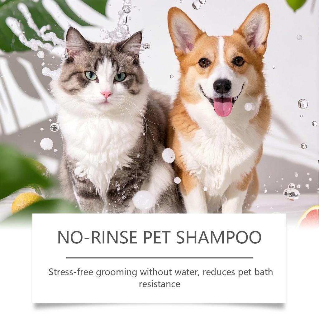 EELJOY No-Rinse Leave-In Pet Shampoo Foam - Fur Cleansing & Softening Care