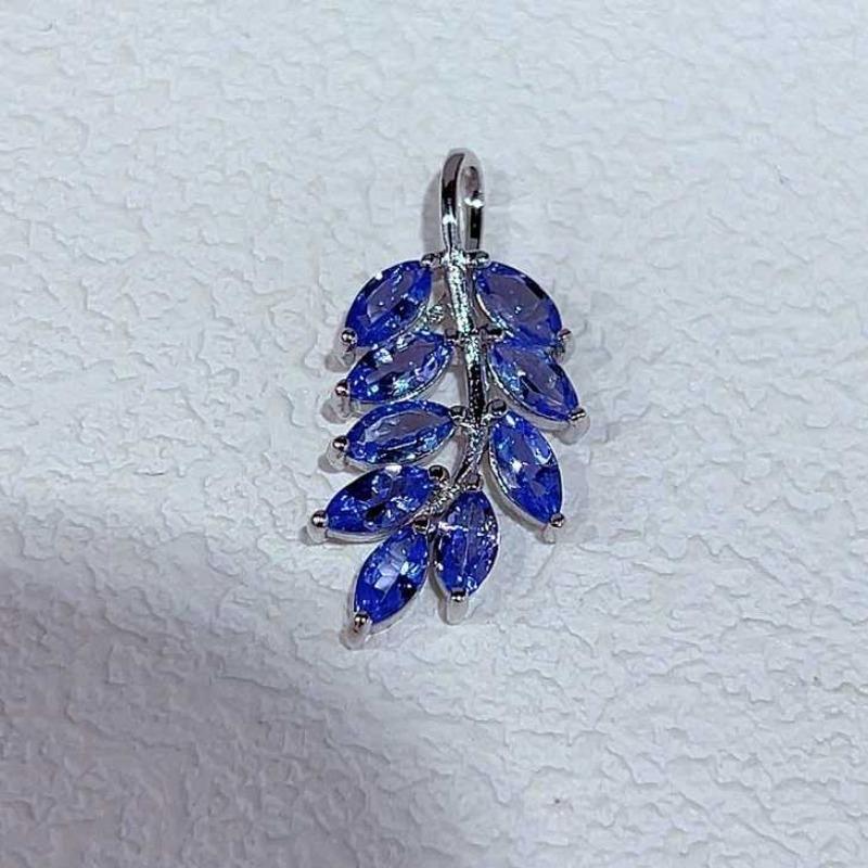 Sace Gems 925 Sterling Sølv 3*6MM Naturlig Tanzanitt Anheng Halskjeder for Kvinner To Måter å Bruke Det Fint Smykke Bursdag