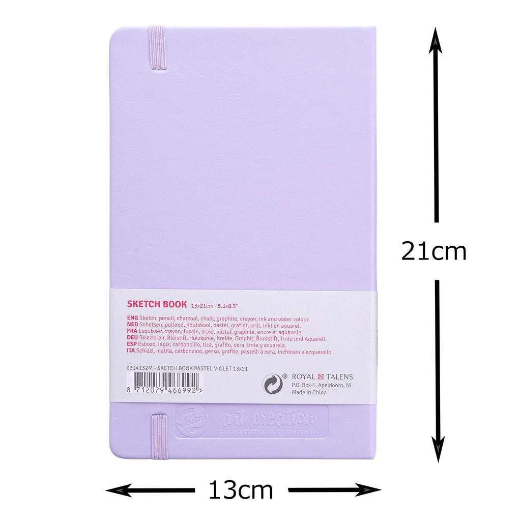 Talens Art Creation Talens Art Creation Caderno de desenho 13 x 21cm Pastel Violeta T9314-132M 452175
