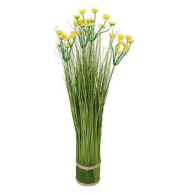 A Bouquet Of Artificial Wild Flowers, Yellow With Green Stems