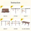 Camping Folding Table High-strength Metal Egg Roll Table Portable Picnic Table Summer Ideal for Tourism Camping Outdoor