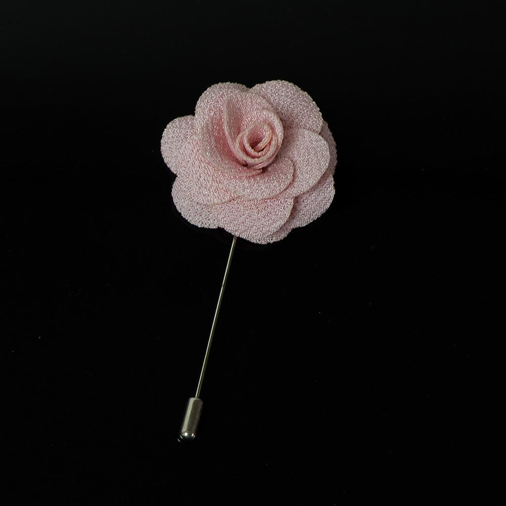 Colorful 4cm Rose Flower Brooches Red Pink Fabric Women Men Coat Pins Groom Wedding Party Breastpin Simple Suit Accessory Gift
