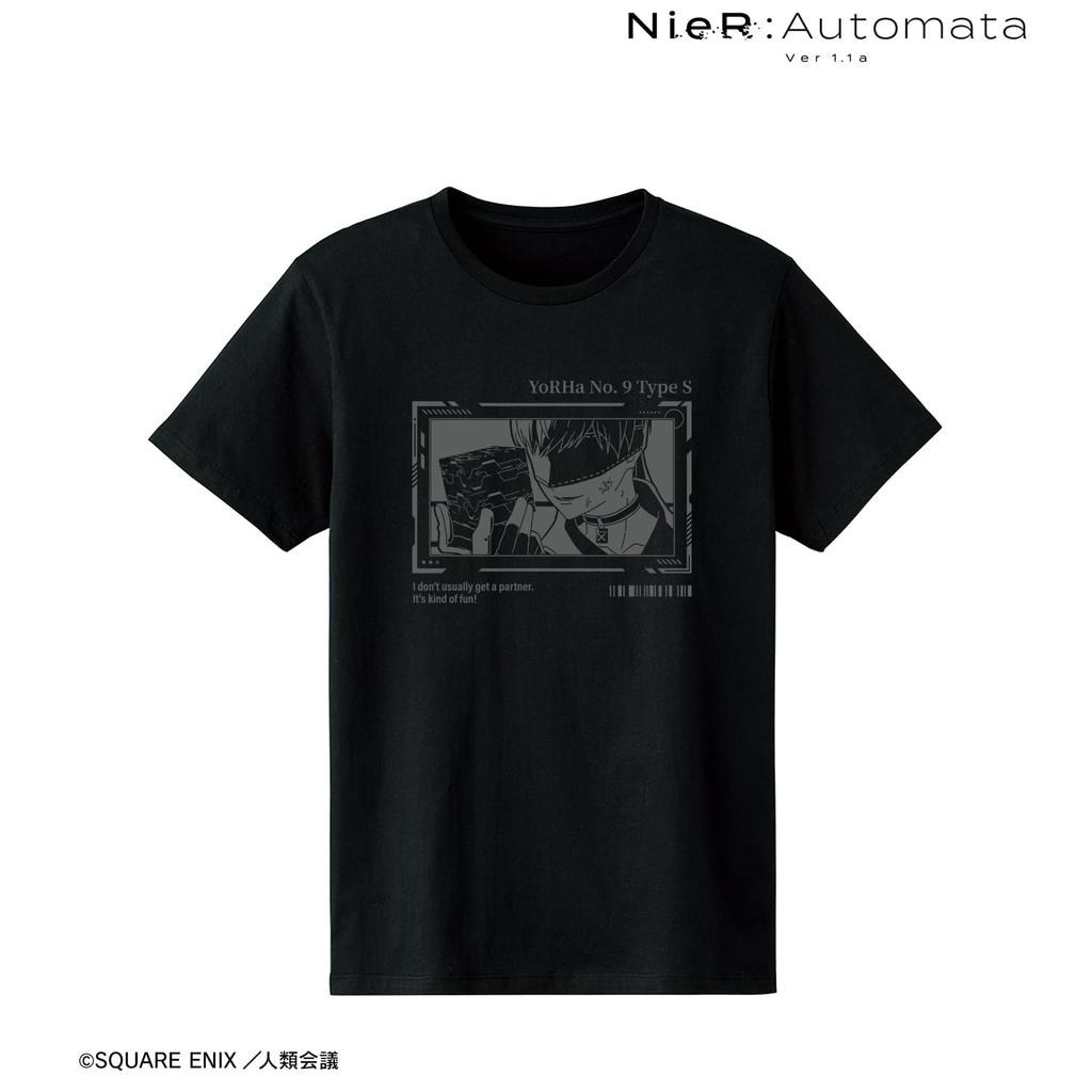 TV Anime Automata 9S Reflector Print XXL Size "NieR Ver. 1.1a" T-Shirt Men's