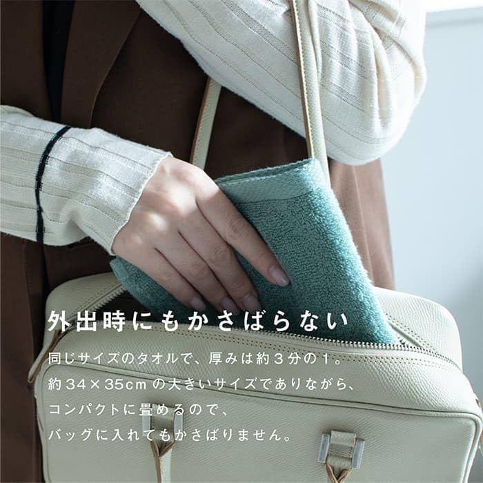 Imabari Towel Quick Dry Room Dry Towel Hand Towel 34x35cm 100% Cotton Gauze Pile Lightweight Absorbent Quick Dry Compact Made in Japan Imabari Towel