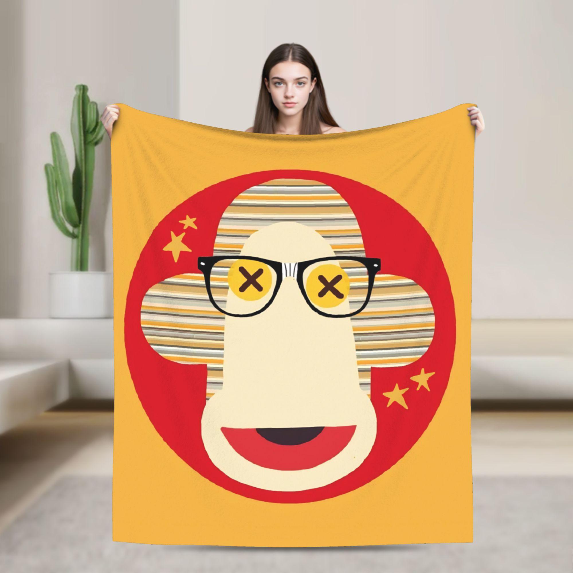 

Juan Carlos Bodoque 31 Minutos Knitted Blanket Flannel Chilean Comedy Throw Blanket for Airplane Travel Bedroom Quilt 75x90cm