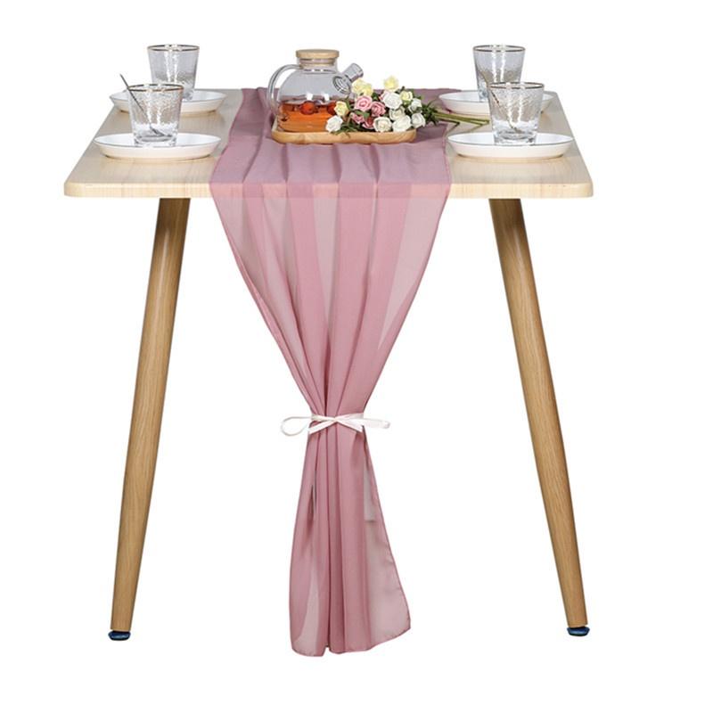 New Chiffon Table Flag European American Style Decorative Table Flag Wedding Decoration Chiffon Yarn Table Flag