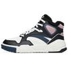 Flame Abrasion Resistant High Top Skateboard Shoes Women's Black White Purple 122248990R-4