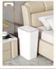 Large Capacity Narrow Push-Top Trash Can with Lid for Bathroom and Toilet