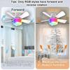 LED Ceiling Fan Light E27 with APP&Remote Control Dimming 6-speed Adjustable Wind Speed Suitable for Living Room Study Home Use