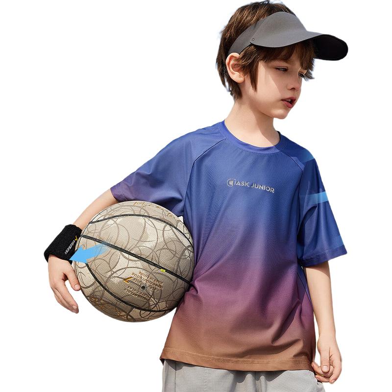 ASK JUNIOR Boys Gradient Quick-Dry Raglan T-Shirt S