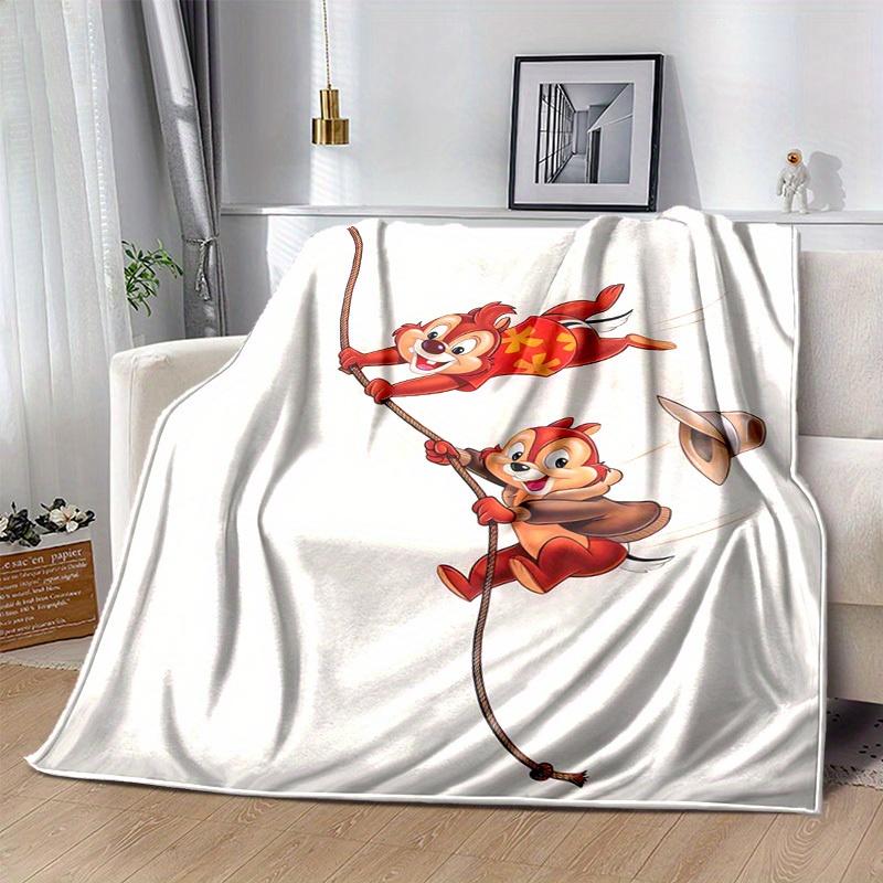 1pc, Disney Chip & Dale Adventure Blanket Perfect for Home Decor, Couch Cover, Outdoor Use, Gifts, Flannel Throw Ideal for Bedroom, Living