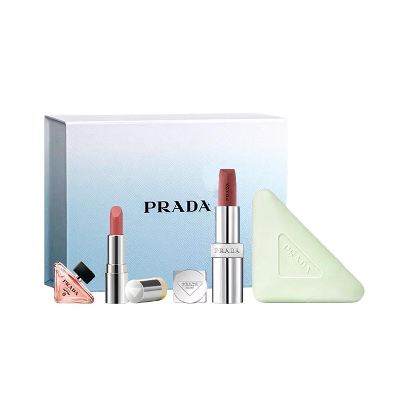 Prada Набор легкого и увлажняющего ухода за телом, лимитированная серия к Новому году 2026, увлажняющий эффект, набор из четырех предметов Набор из четырех предметов C коричневый