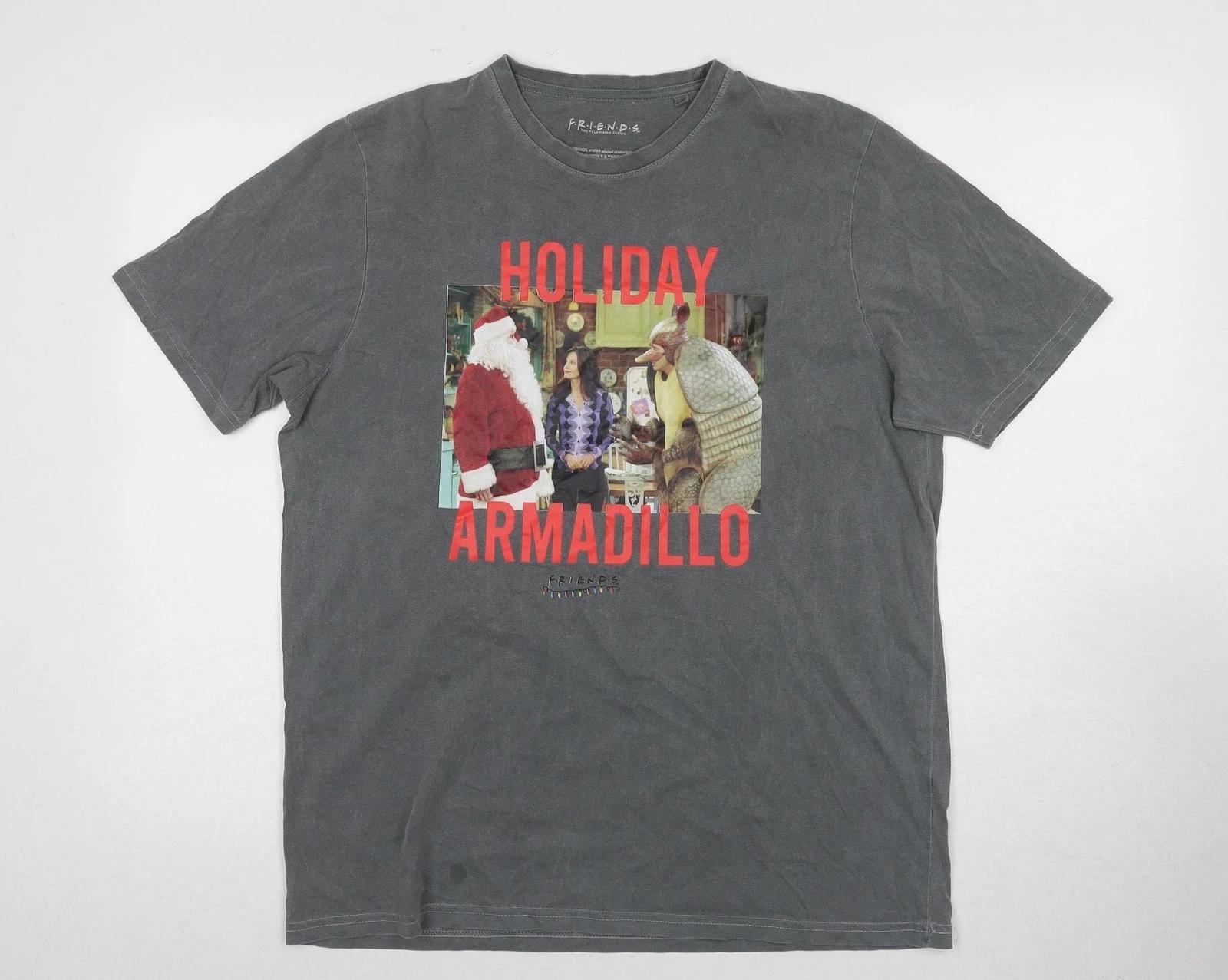 Friends Grey Holiday Armadillo T-Shirt M Unisex M