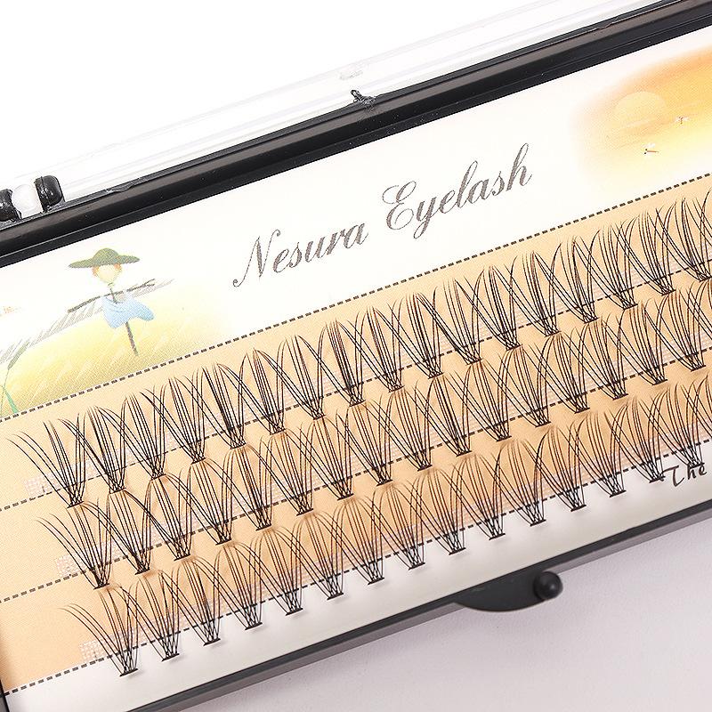 1box/60 Bundles,10D 0.1/0.07mm Thickness Individual Eyelash Extensions Eyelashes Cluster Lashes, Natural False Eyelashes Bundles