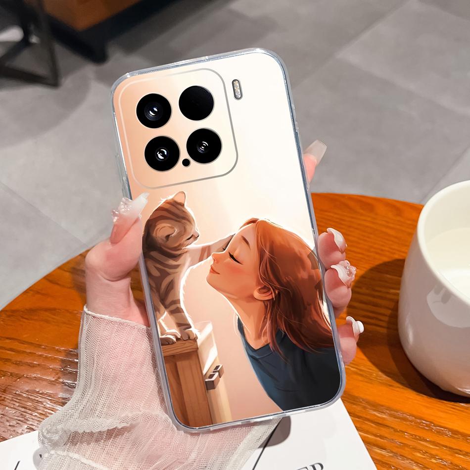 Leisure Flower Case For Xiaomi 15 Pro Clear Phone Bags Colourful Soft Back Cover For Xiaomi15 15Pro Silicone Anti Drop Housing