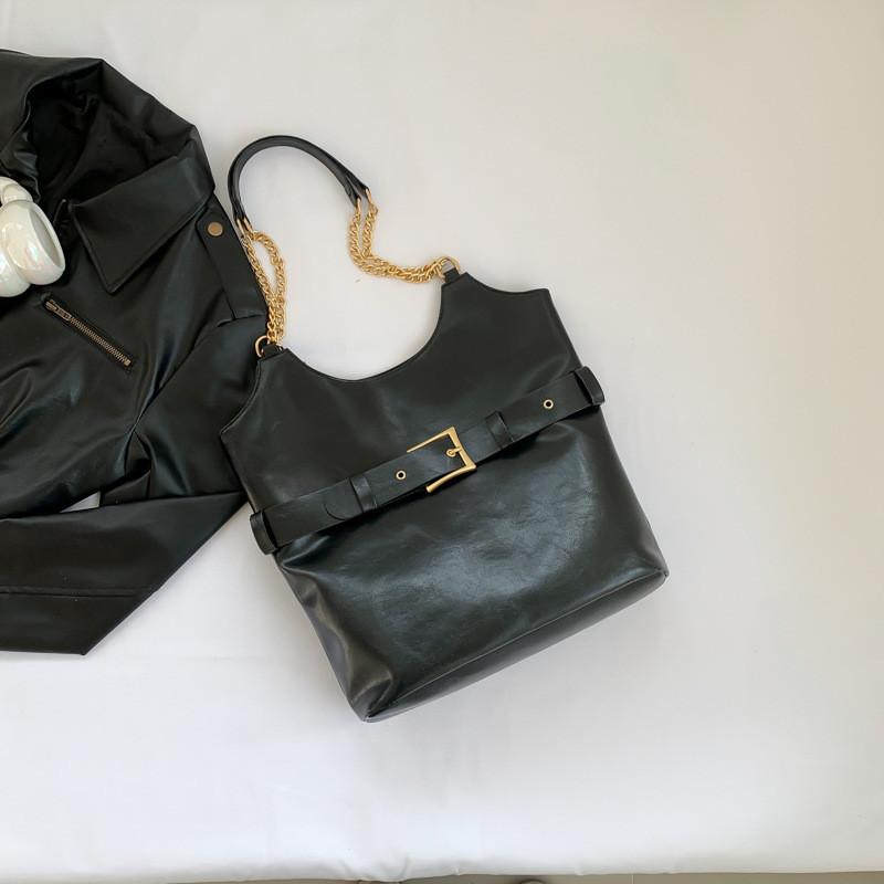 Trendy Urban Vintage Large Capacity Shoulder Bag In Black White Gray And Brown Options