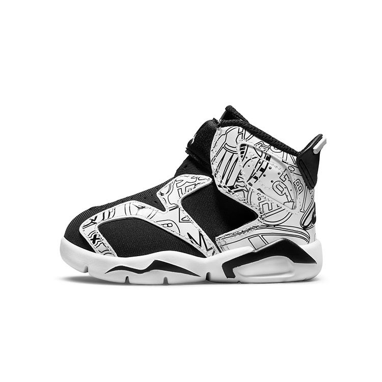 Jordan Toddler Air Jordan 6 Retro Little Flex SE DIY Black White DC4104-001 22