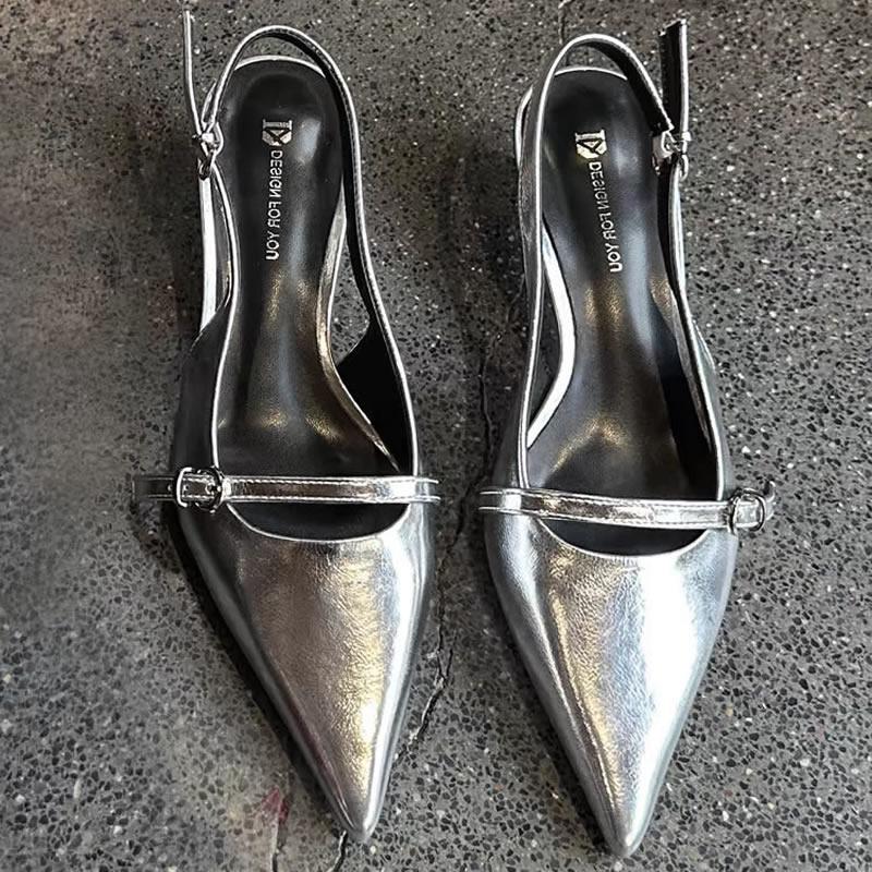 Summer Women's Sandals 2025 New Gothic Style Fashion Women Low Heels Retro Office Women Cool Non-slip Comfortable Large Size