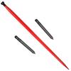 Hay Spear 49\" Bale Spear 3000 Lbs Capacity, Bale Spike Quick Attach Square Hay Bale Spears 1 3/4\" Wide, Red Coated Bale Forks, Bale Hay Spike with 2
