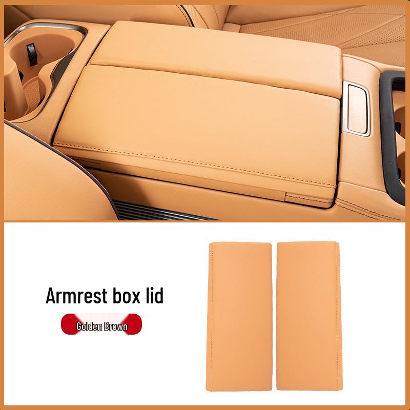 Denza D9 2022-2025 Armrest Cover Leather Pad: Car Interior Decoration Set