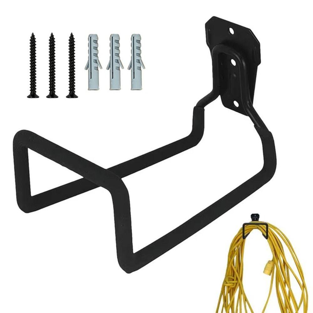 Heavy Duty Water Hose Storage Rack Iron Metal Garage Wall Hooks  For Outdoor Garden Garage