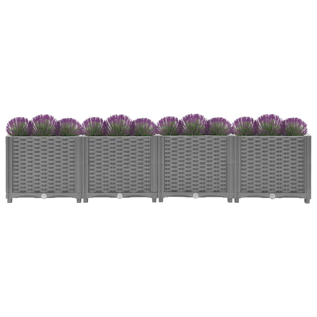 Vidaxl Fioriera Rialzata, 160X40X38 Cm, Polipropilene