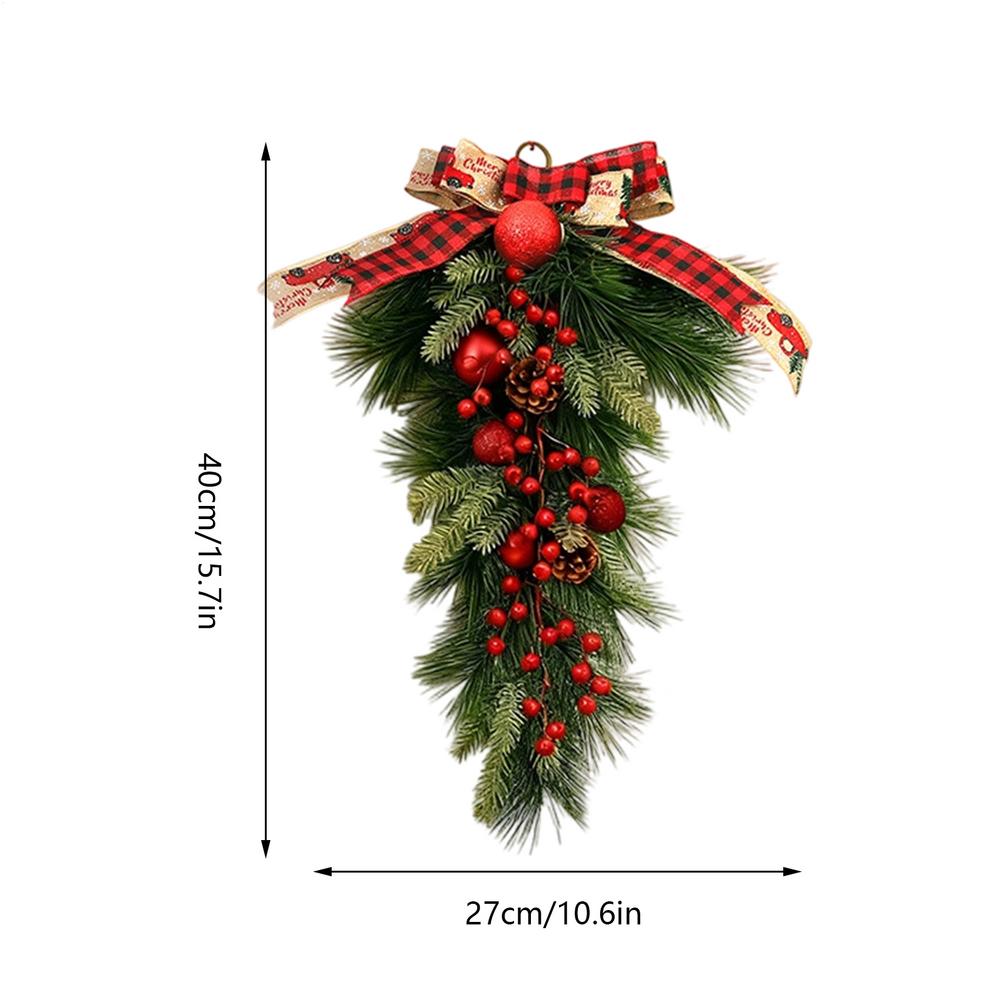 Lighted Christmas Wreath Artificial Illuminated Holiday Decor With Pine Cones And Berry Indoor Faux Pine Wreath For Mantel Porch