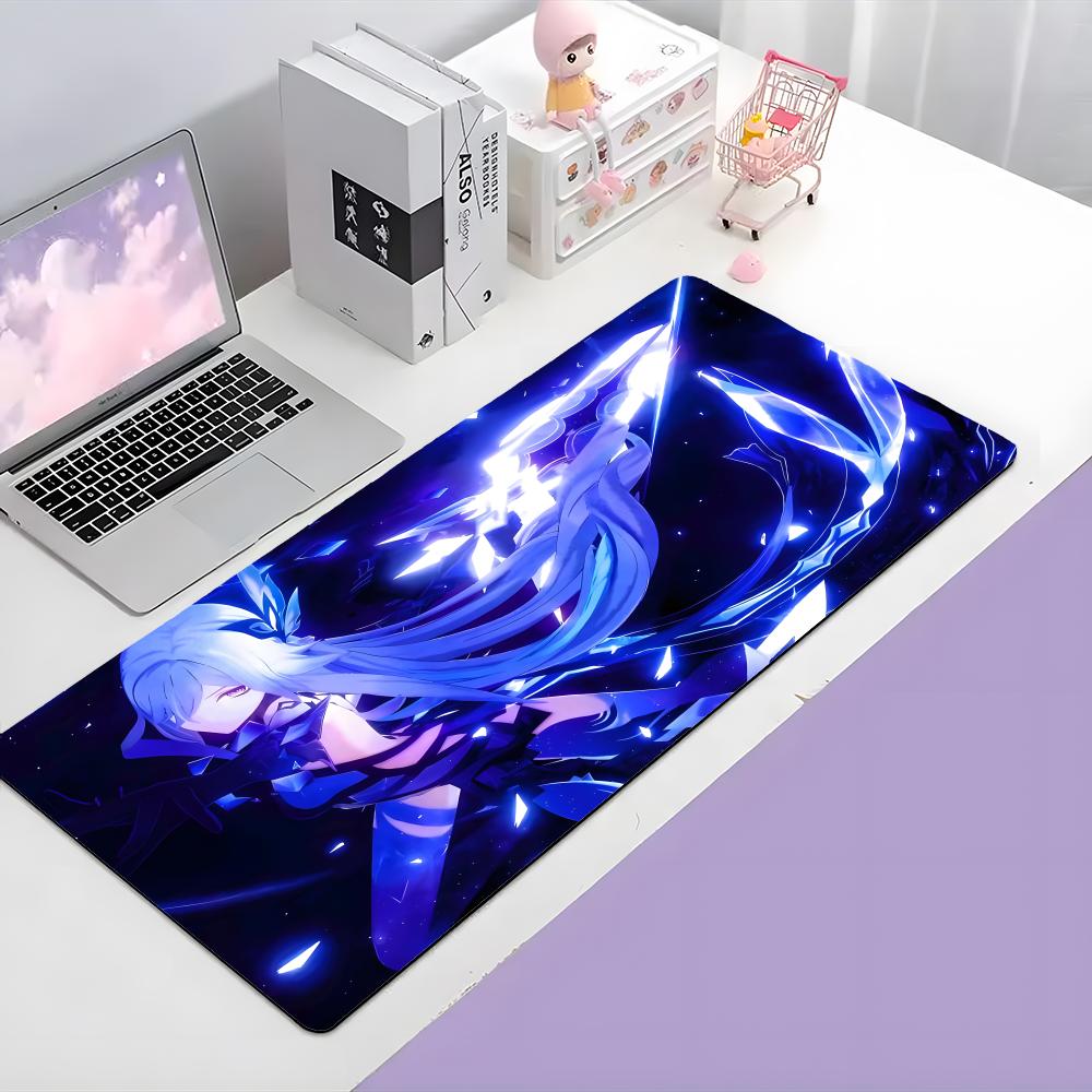 Game Elegant Ggenshin Impact Mouse Pad Large Gaming Mousepad With Thick Stitched Edge Nonslip Desk Mat