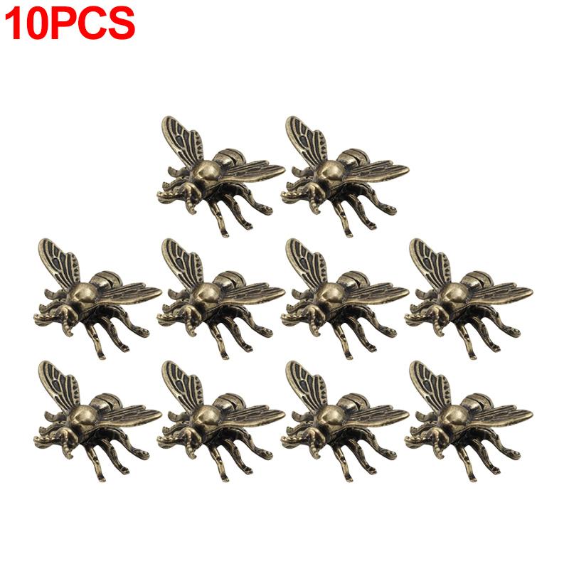 Creative Small Bee Statues Honeybee Figurines Miniatures DIY Craft Animal Ornament Desktop Decoration for Living Room Office