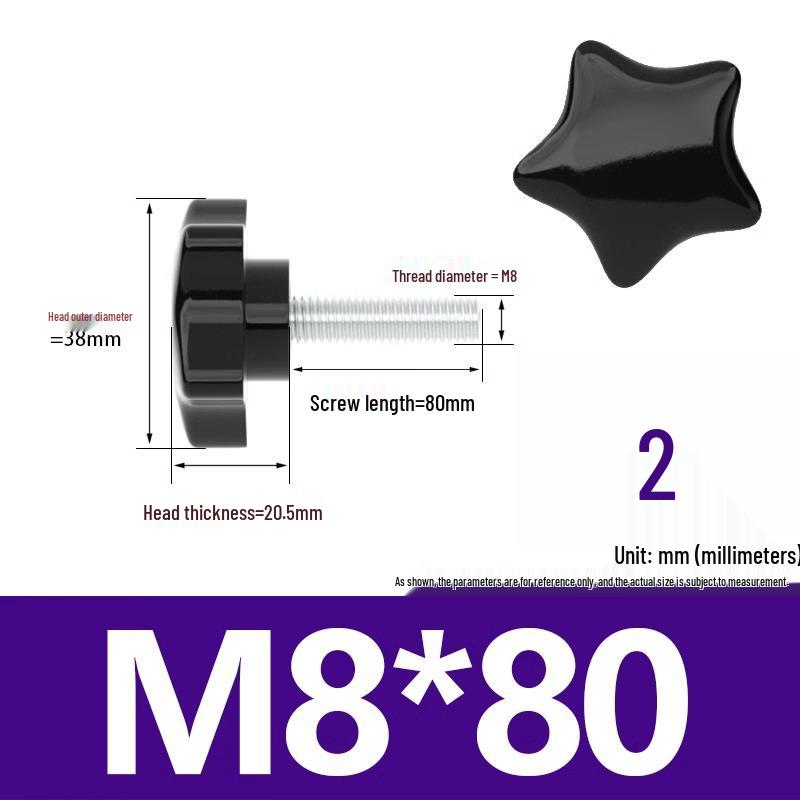 Švestkový květ Hvězdicovitá bakelitová šroubovací rukojeť (M6/M8/M10)