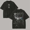 Camiseta Satoru Gojo Jujutsu Kaisen para hombre, estilo vintage, lavado ácido, Six Eyes Unlimited Void, anime, gráfico, streetwear, camisetas de algodón