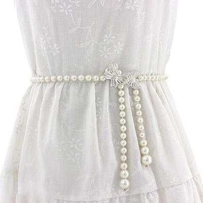 Decorative Jewelry Party Waist Strap Elegant Pearl Belt Trouser Dress Belts Thin Chain Waistband