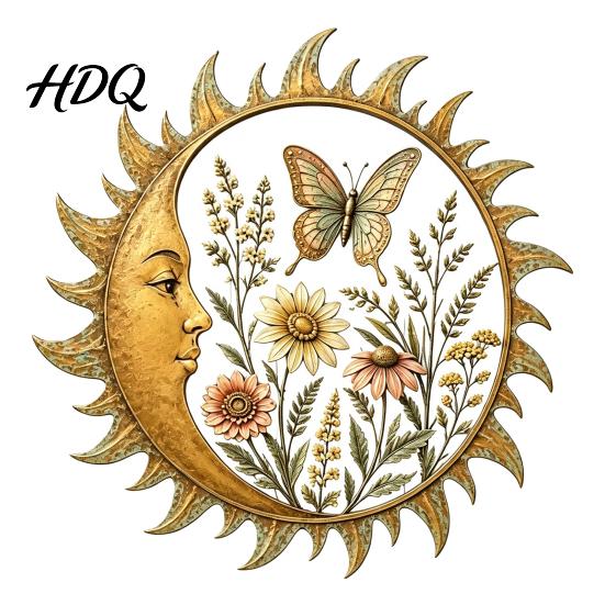 Nordic Home Decor Pieces Sunshine Garden Wall Decoration Dragonfly/Bee/Butterfly/Bird Decor Acrylic Sun Outdoor Hanging Sculpture Ornament