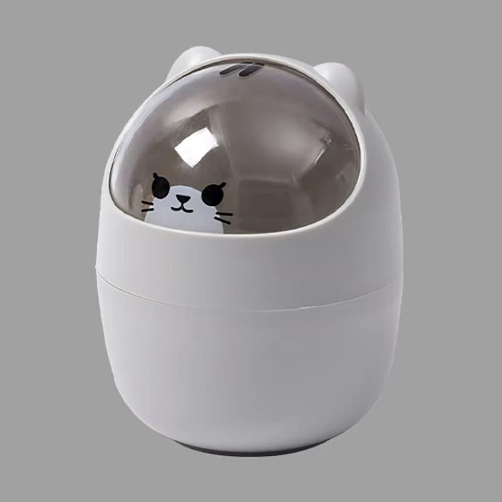 With Lid Storage Bin Cute Cartoon Garbage Storage Bucket Trendy Wastebasket Desktop  For Home