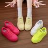 Fashion Autumn Leather Pink Platform Sneakers Thick Sole Chunky Shoes Women 2024 Slip On Lace-up Fashion Casual Outdoors Walking Shoes