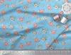Soimoi Red Poly Crepe Fabric Mignon Dahlia & Peony Floral Fabric Prints By Metre 42 Inch