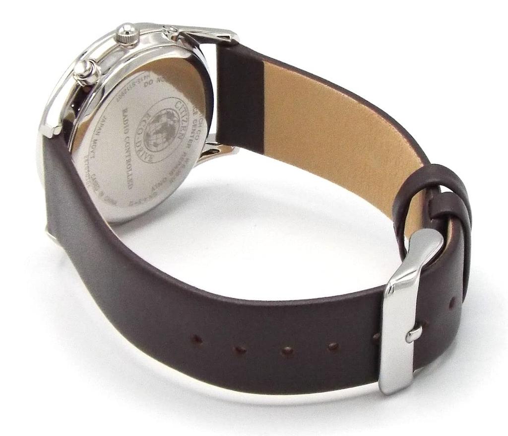 Citizen Eco-Drive Radio-Controlled Watch Men's CITIZEN Solar with Genuine Leather Strap and Replacement Strap AS1060 (Silver)